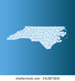 illustration vector map of North Carolina
