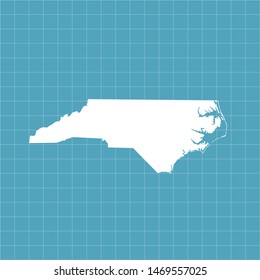 illustration vector map of North Carolina