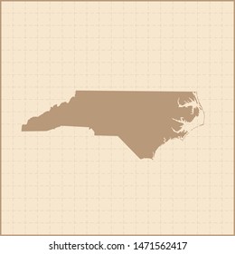 illustration vector map of North Carolina