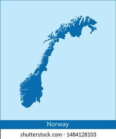 illustration vector map of Norway
