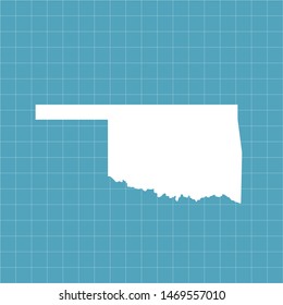 illustration vector map of Oklahoma