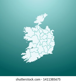 illustration vector map of Republic of Ireland