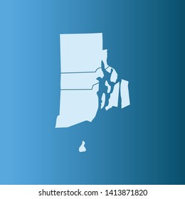 illustration vector map of Rhode Island