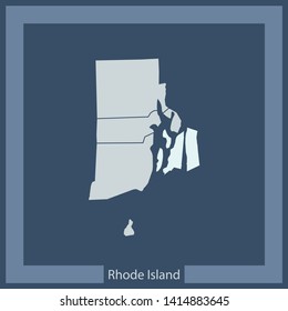 illustration vector map of Rhode Island