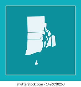 illustration vector map of Rhode Island
