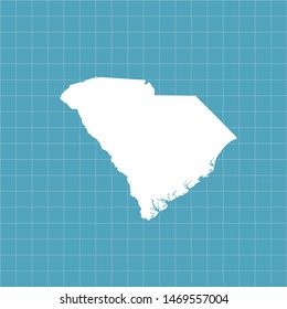 illustration vector map of South Carolina