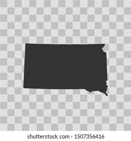 illustration vector map of South Dakota