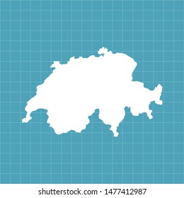 illustration vector map of Switzerland