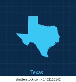 illustration vector map of Texas