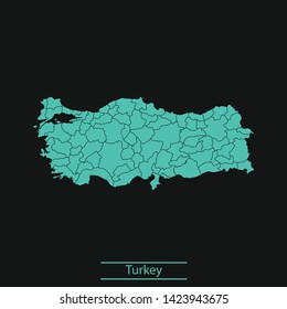 illustration vector map of Turkey