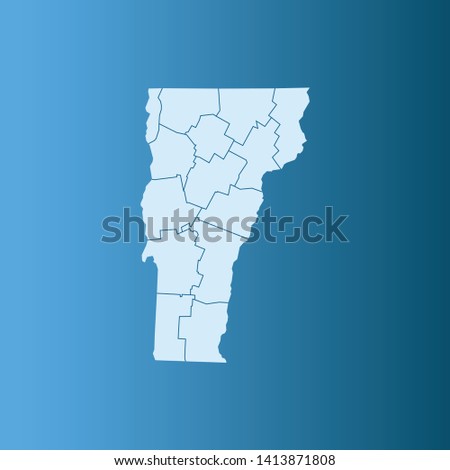 illustration vector map of Vermont