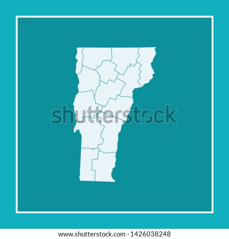 illustration vector map of Vermont