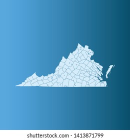 illustration vector map of Virginia