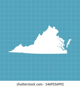 illustration vector map of Virginia