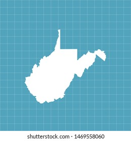illustration vector map of West Virginia