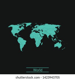 illustration vector map of world