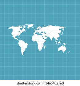 illustration vector map of world