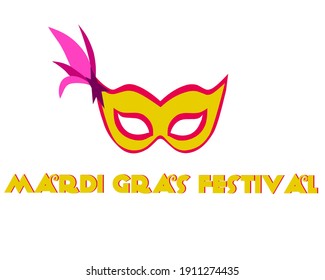 Illustration vector Mardi Gras, cards design.