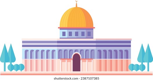 Illustration vector of Masjid al-Aqsa