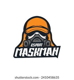 Illustration Vector Mask Man  Mascot Cartoon Logo Style.