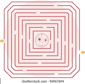 illustration of vector maze
