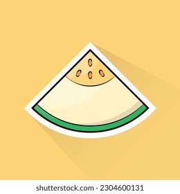 Illustration Vector of Melon in Flat Design