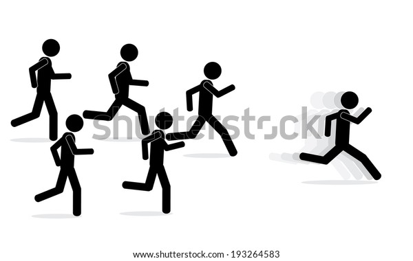 Illustration Vector Men That Running Stock Vector (Royalty Free) 193264583