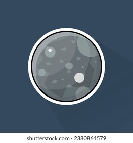 Illustration Vector of Mercury in Flat Design