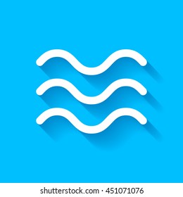 Illustration of a vector minimal waves or water vector icon illustration