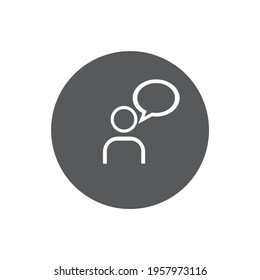 illustration vector minimalist people and buble text for icon. EPS 10