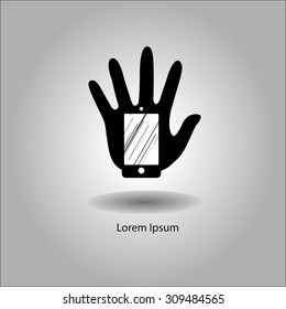 illustration vector mobile phone becomes new human body organ