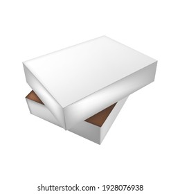Illustration Vector mockup of cardboard packaging isolated on white background