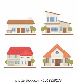 Illustration Vector modern house icon 
