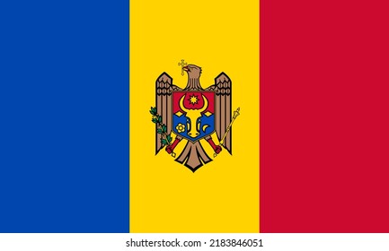 Illustrationsvektor der Flagge der Republik Moldau. Flagge der Republik Moldau. EPS10