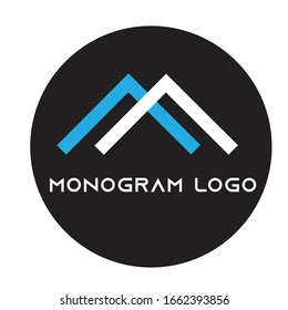 illustration vector monogram logo alphabet AA, Fite to place on business logo, product, logo template, initials logo, store