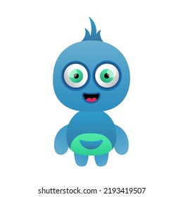 illustration vector monster design happy kawaii