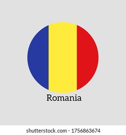 Illustration and vector of the National Flag of Romania.