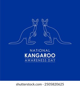 Illustration vector national kangaroo awareness day. Kangaroo Australia day vector.