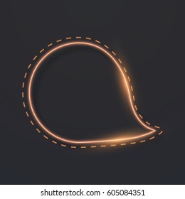 Illustration of Vector Neon Frame Icon. Glowing Neon Sign Template. Realistic Vintage Bar Advertising Frame