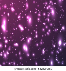 Illustration of Vector Neon Glow Effect. Glowing Sparkle Explosion. Particle Burst Motion Energy Effect