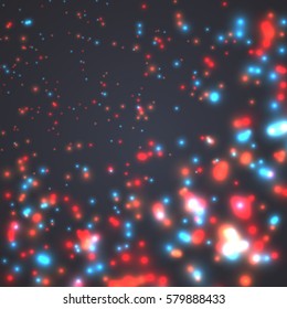 Illustration of Vector Neon Magic Light. Motion Flow Energy Tunnel. Magical Blurred Sparkle Explosion