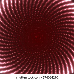 Illustration of Vector Neon Magic Tunnel. Magical Blurred Sparkle Explosion. Motion Flow Energy Tunnel