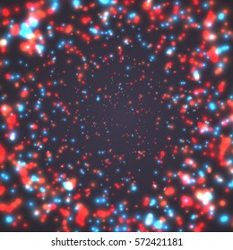 Illustration of Vector Neon Tunnel. Motion Flow Energy Tunnel. Magical Blurred Sparkle Explosion