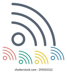 illustration of vector network  modern icon in design
