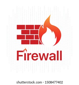 Illustration Vector: Network security symbol. Protection logo. Cyber security and protection.