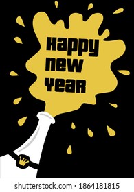 Vector de ilustración año nuevo 2021