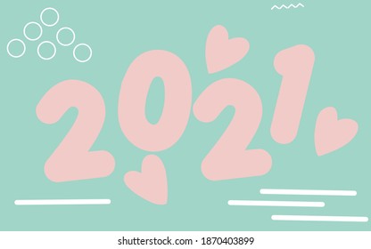 Illustration vector new year 2021