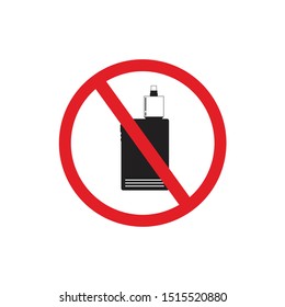 Illustration Vector: No vaping signage, No vaping area notification