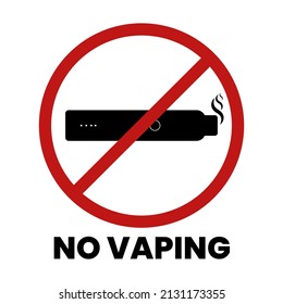 Illustration vector No Vaping, suitable for sticker