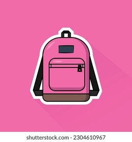 Vector de ilustraciones de la bolsa rosa en diseño plano